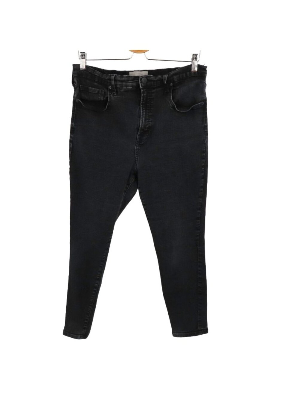 Everlane Womens 33 Ankle Dark Gray Black Wash Denim Jeans Cotton Blend Pockets